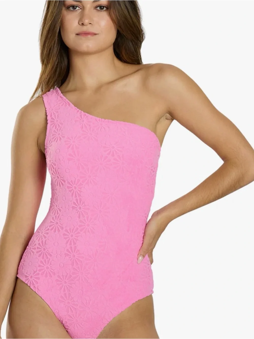 Snapper Rock Bubblegum Bloom One Shoulder Swim Girls Size 12 (11-12 Years) | NWT